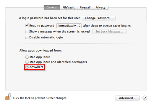 change security settings for downloads on mac