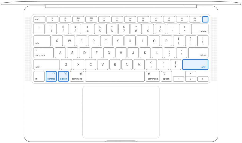 mac key shortcut for restart