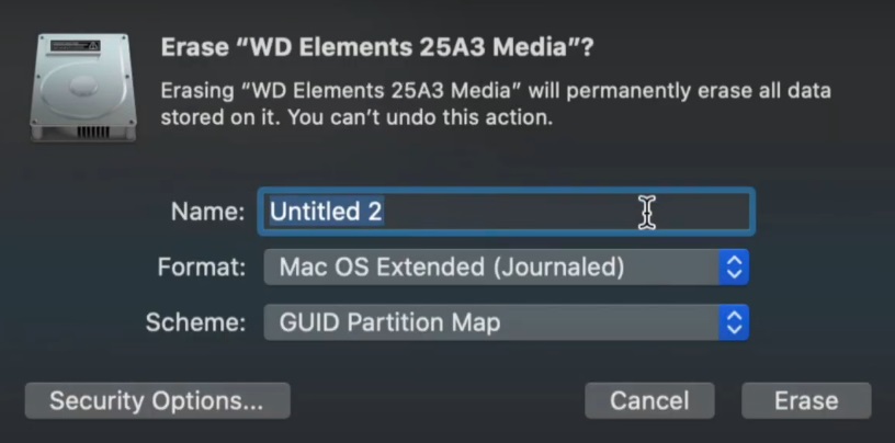 i cannot make partition wd for mac exfat