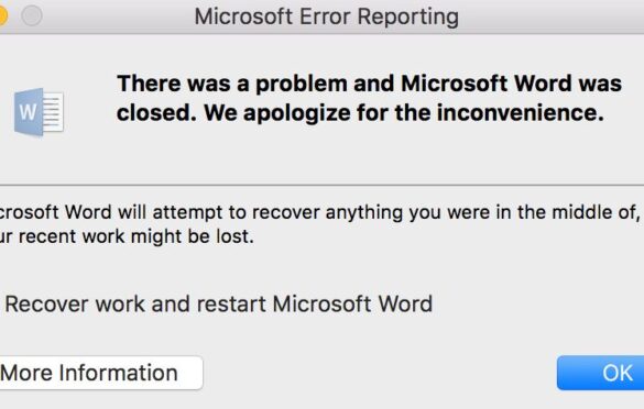 Microsoft Error Reporting Mac