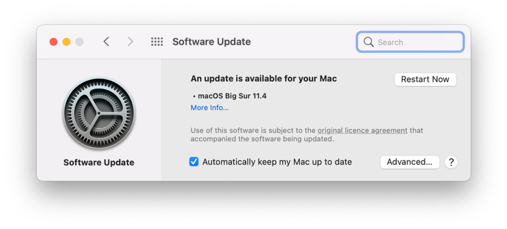 Software update for mac 