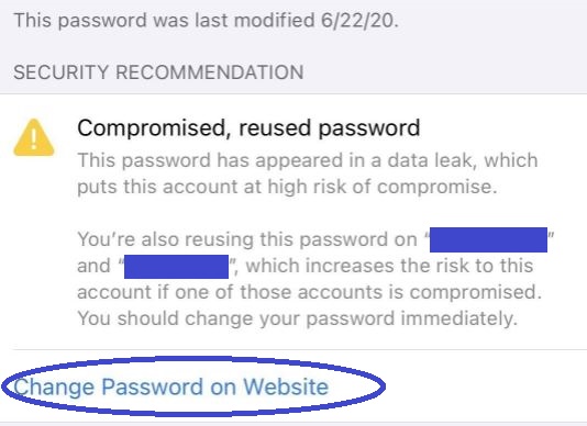 compromised passwords iphone data leak