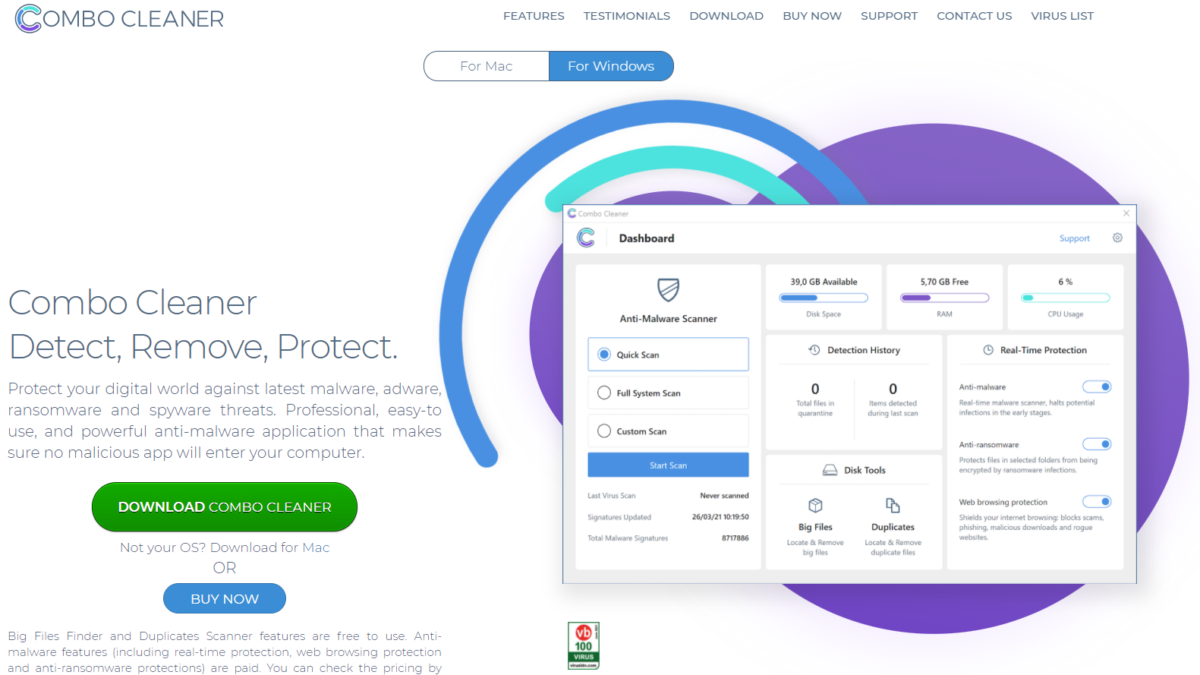 combo cleaner antivirys premium review