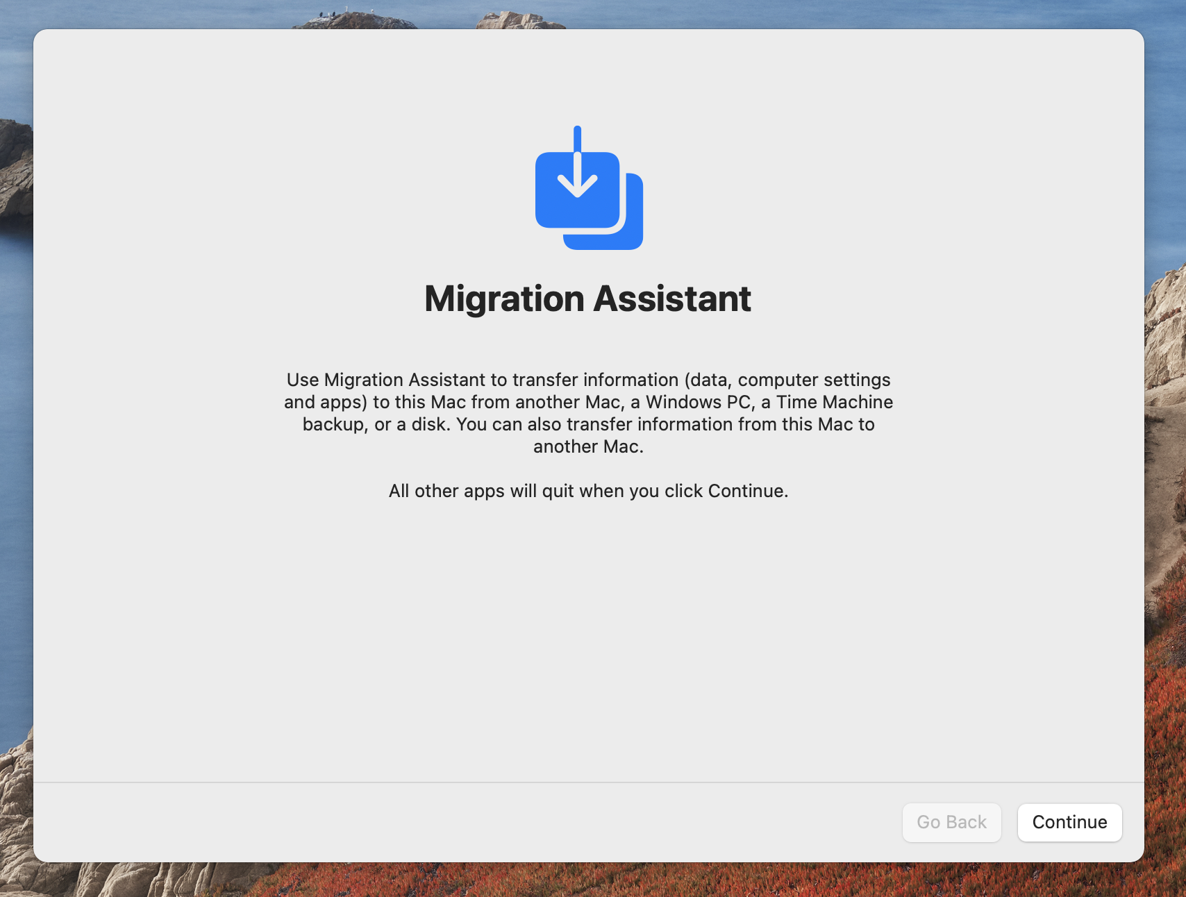 migration assistant pc to mac via ethernet cable