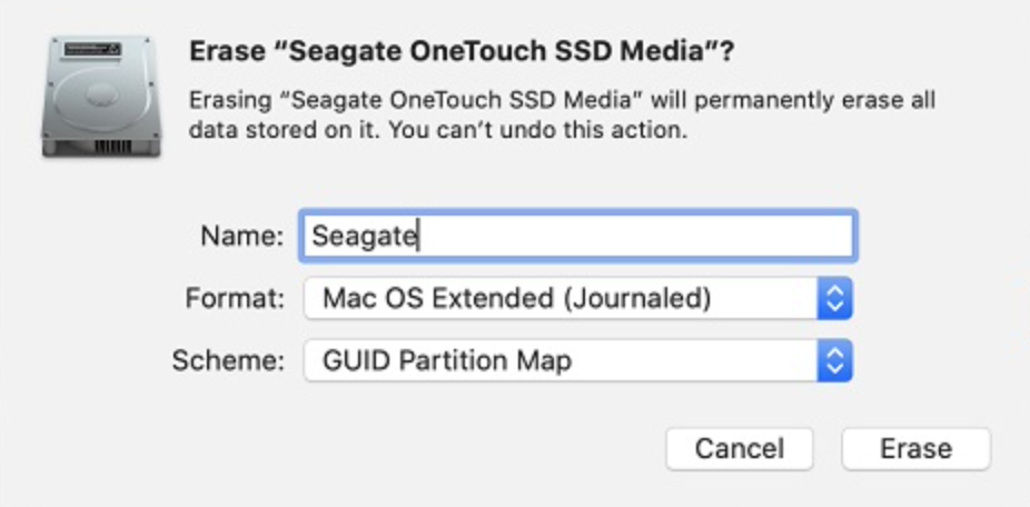format seagate drive mac