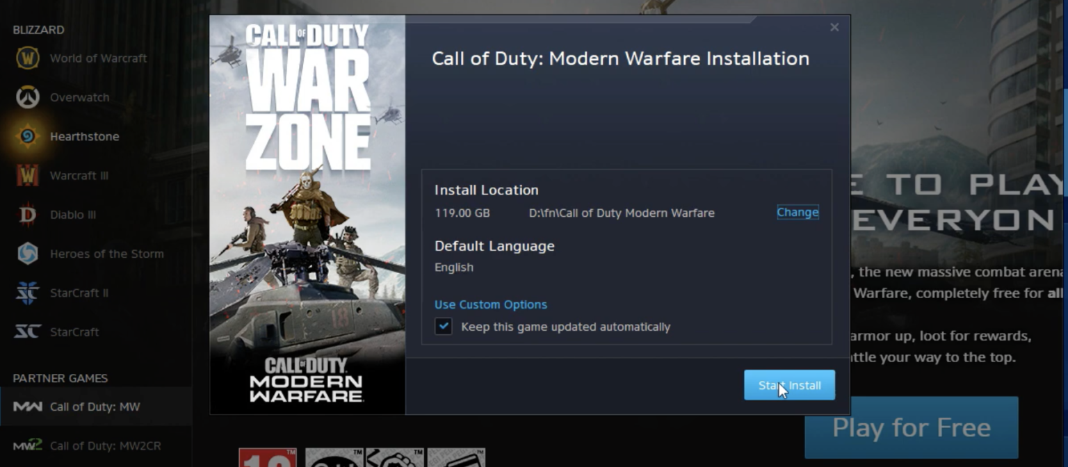 can you download call of duty warzone on mac