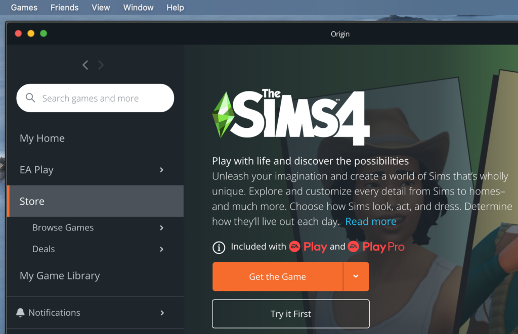 play sims online free mac