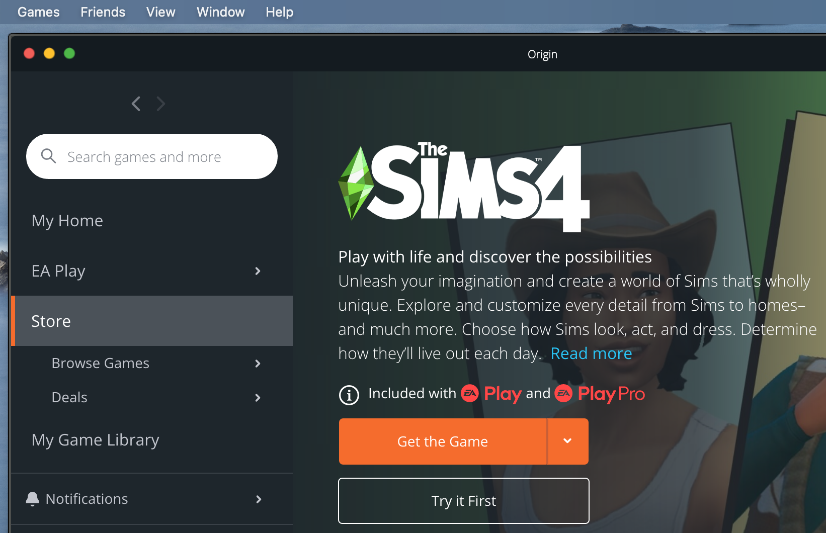 Mac users can now play The Sims 4 for free via EA's Origin client