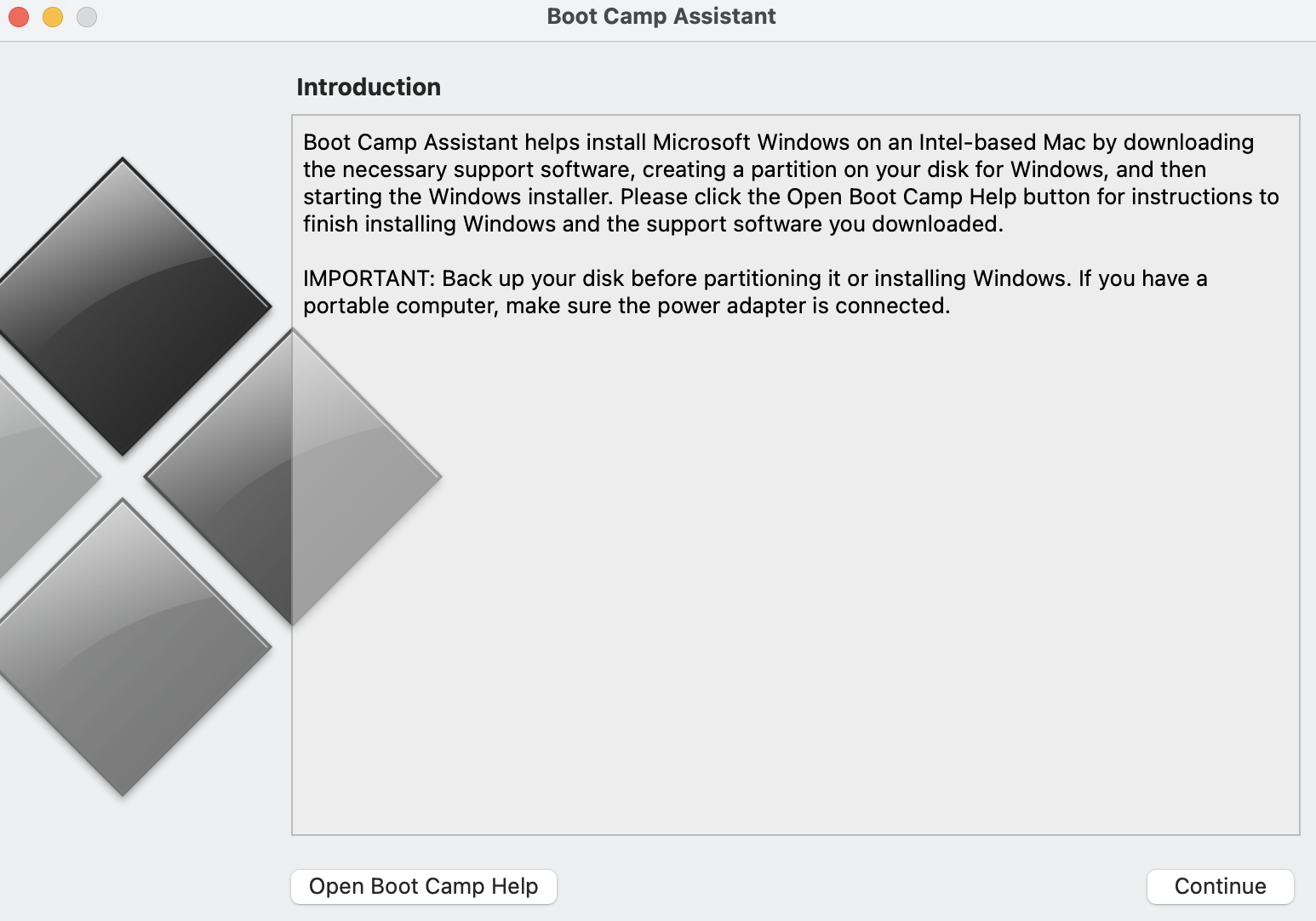 boot camp assistant download windows support software