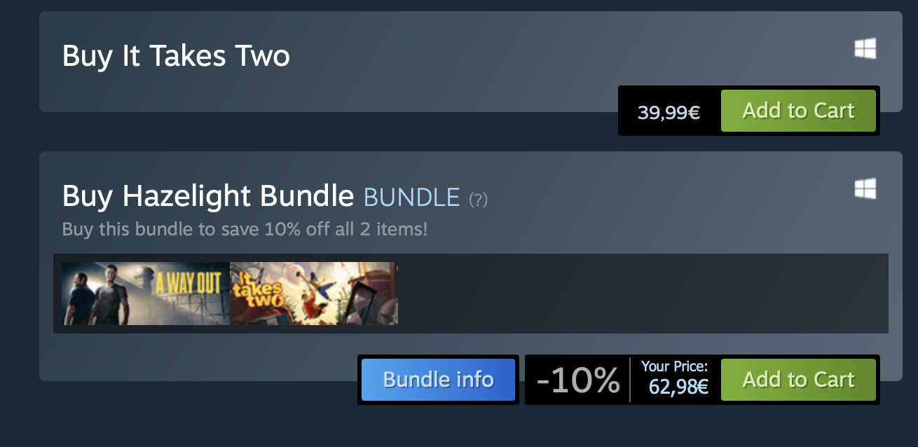 It Takes Two on Steam