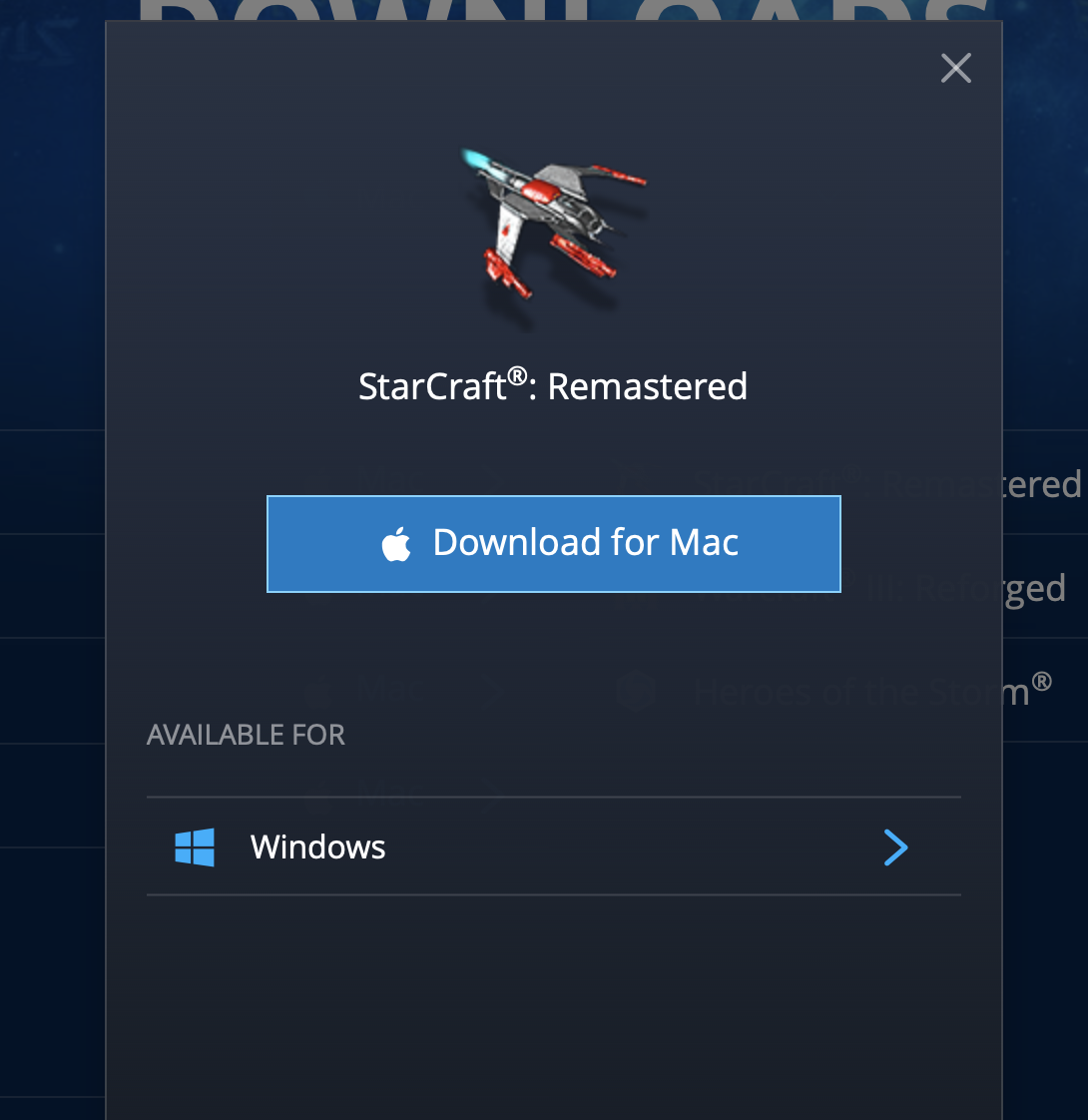 starcraft remastered download os x
