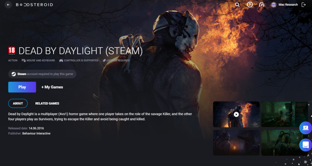 dead by daylight mac free download