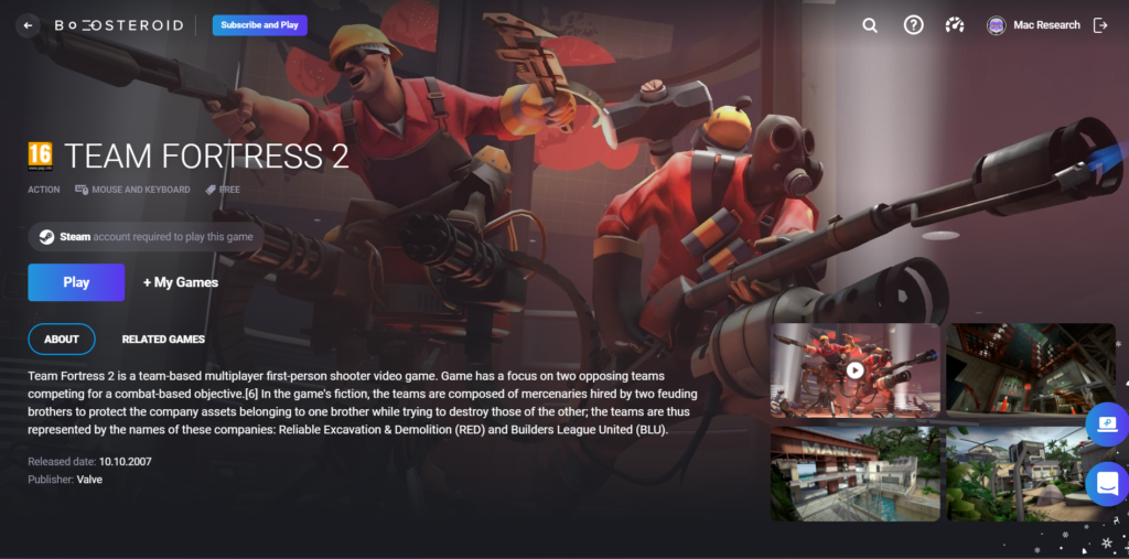 can you play team fortress 2 on mac