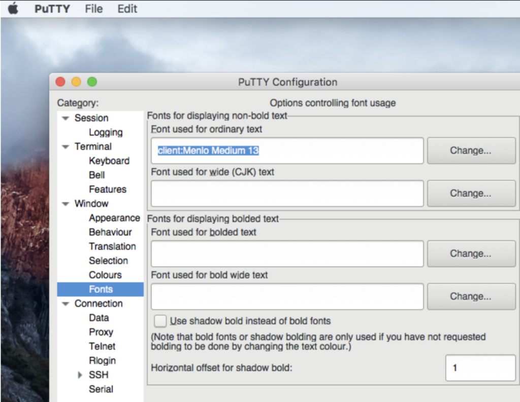 PuTTy for Mac