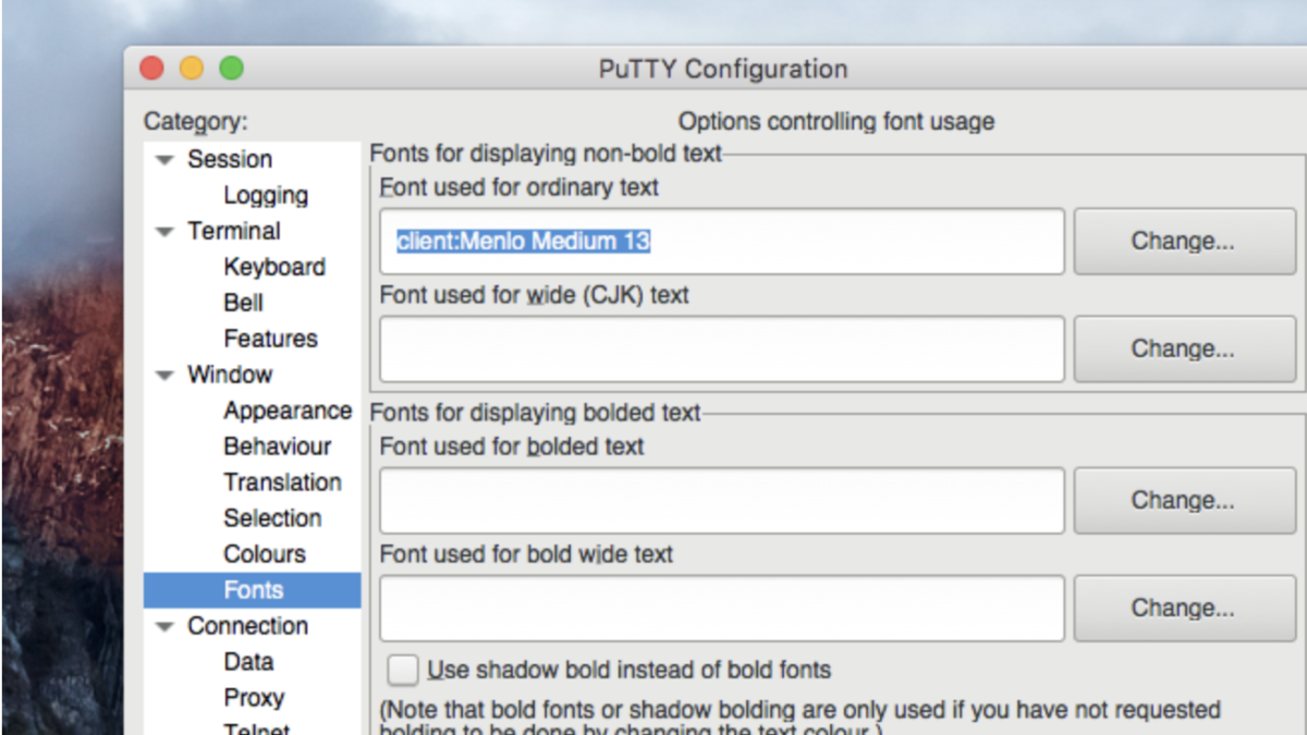 PuTTY for Mac