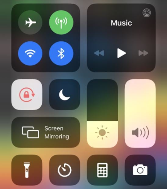 How to access Control Center on iPhone