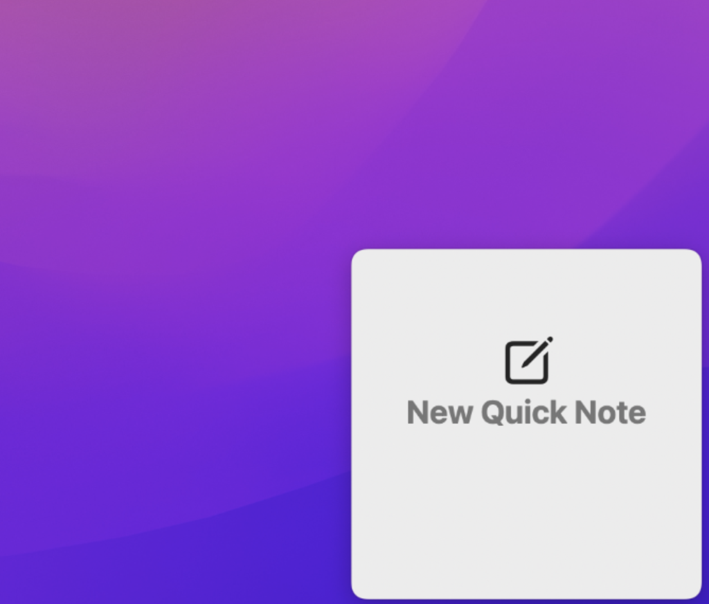 quick notes mac