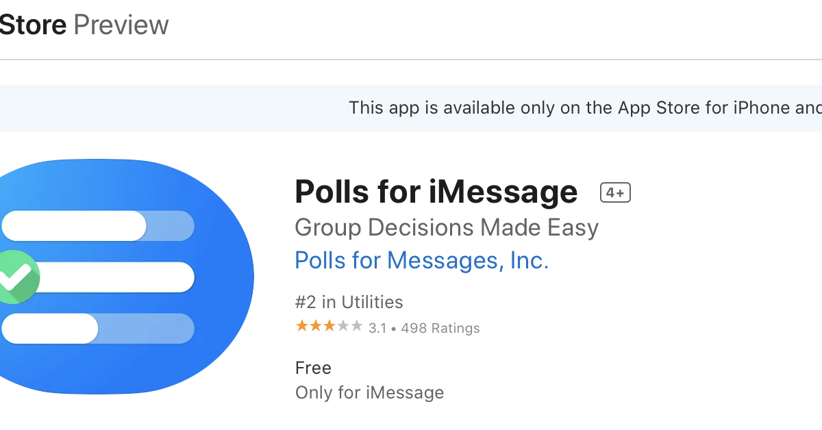 Polls for iMessage