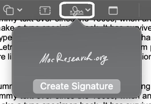 Electronic Signature MacResearch