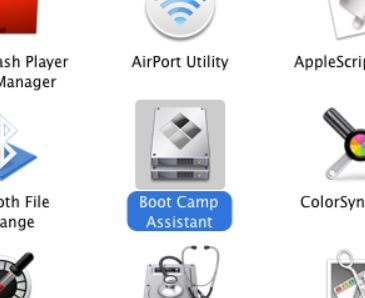 Boot Camp Assistant on Mac