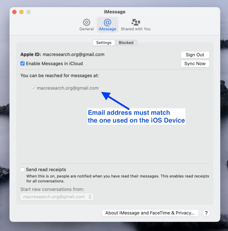 iMessage not syncing on Mac (Fix)