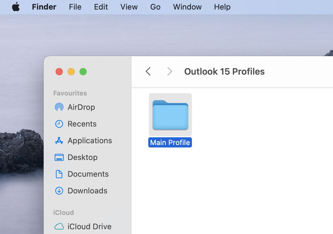 Outlook 15 Profiles Folder