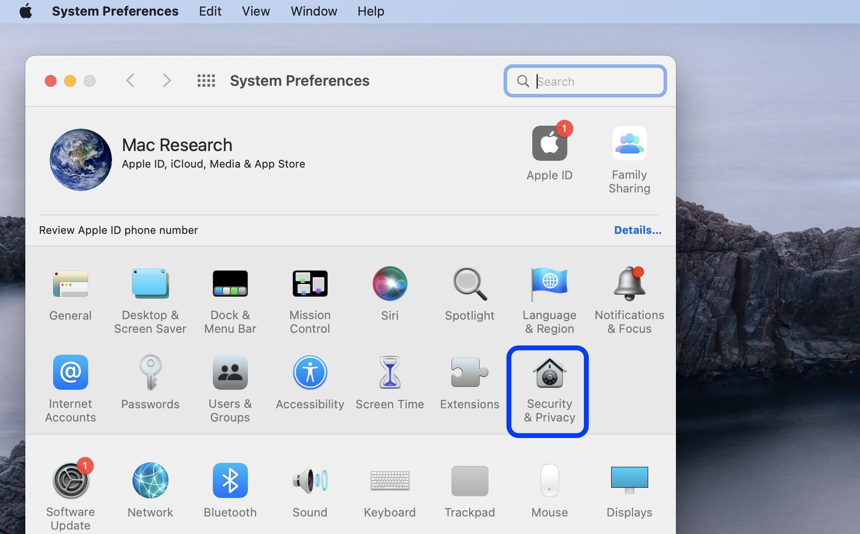 System Preferences Security & Privacy