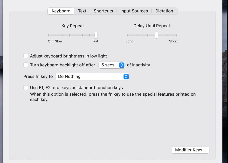 Mac keyboard not working