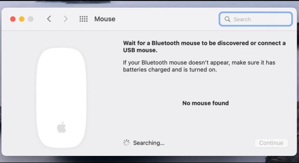 Mac mouse not working