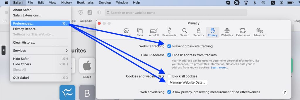 safari privacy settings