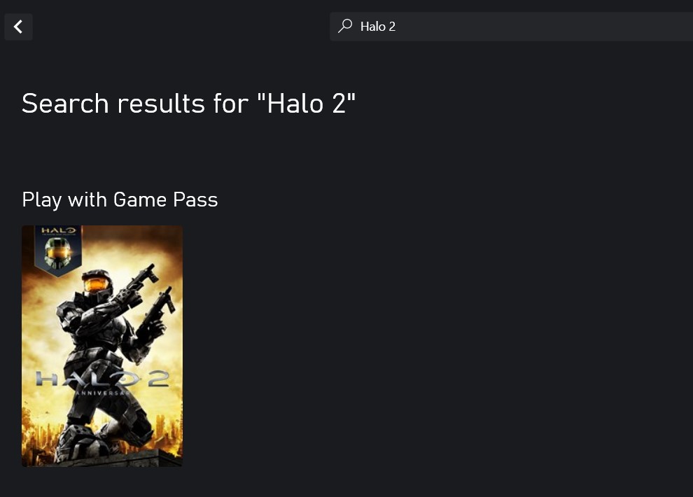 Halo 2 Game Pass