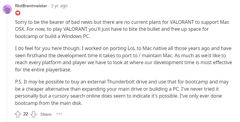 Will there be Valorant for Mac?