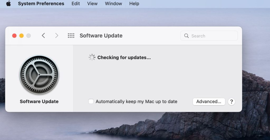 mac checking for update