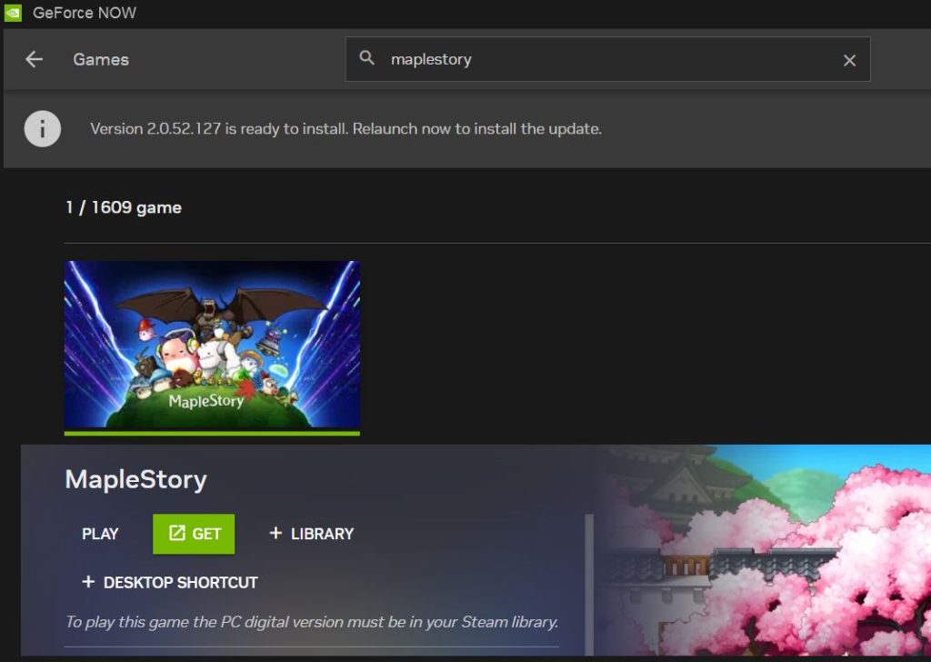 maplestory geforce now