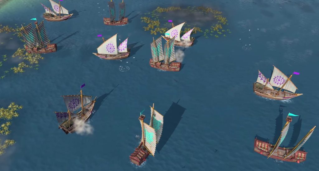 Age of Empires 4 ships battle for MacOS