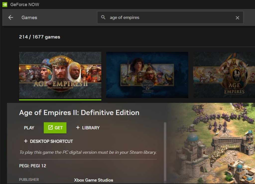age of empires 2 definitive edition mac geforce now