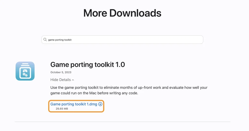 apple game porting toolkit download