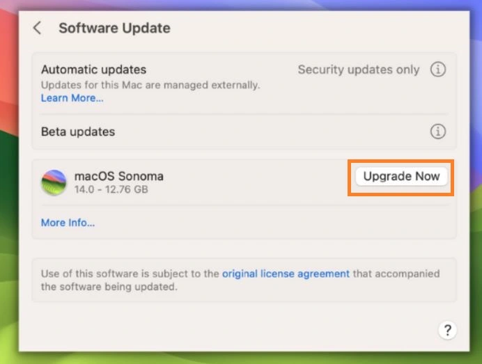 macos sonoma upgrade