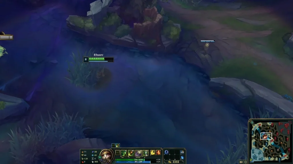 League of Legends Teemo hiding in the bushes on Mac