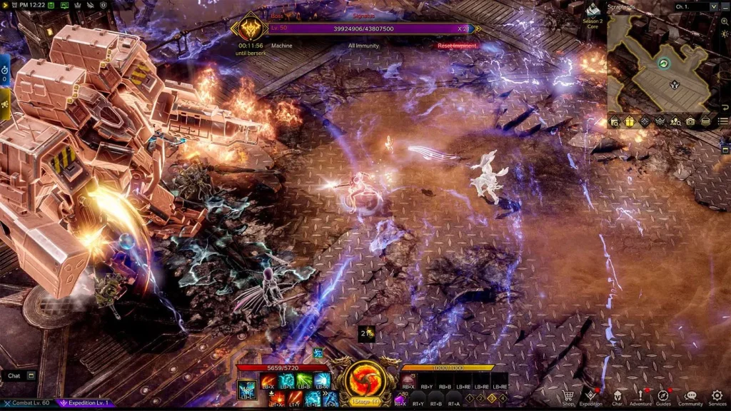 Lost Ark fighting boss on Mac