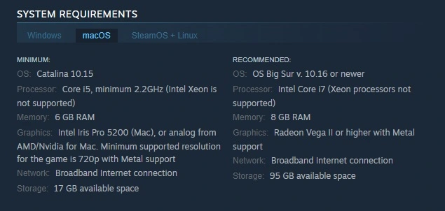 War Thunder MacOS Requirements