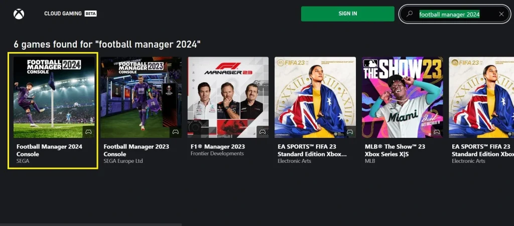 play football manager 2024 on mac with xbox cloud gaming