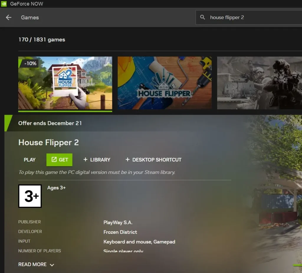 play house flipper 2 on macc with geforce now
