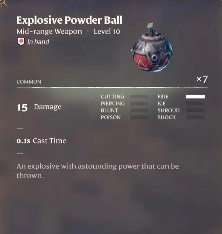 Explosive Powder Ball Enshrouded
