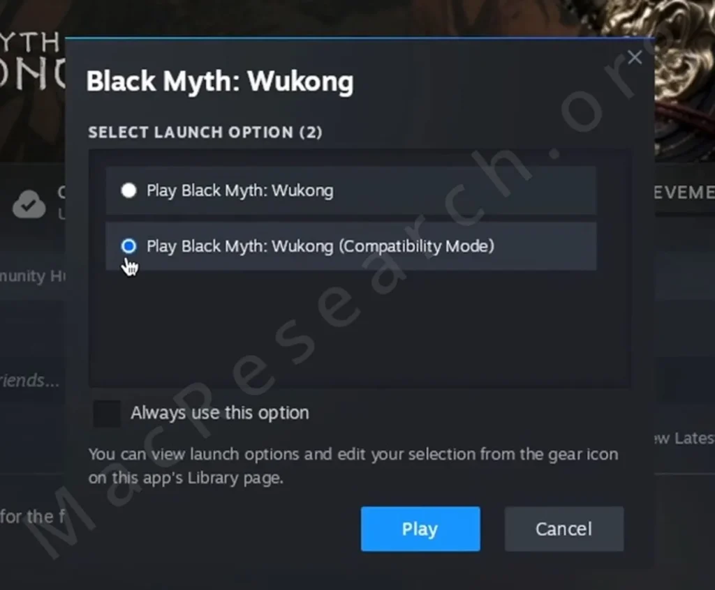 black myth wukong steam compatibility mode