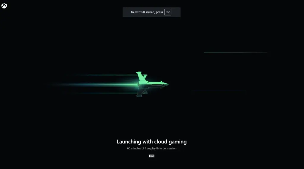 starting game xcloud