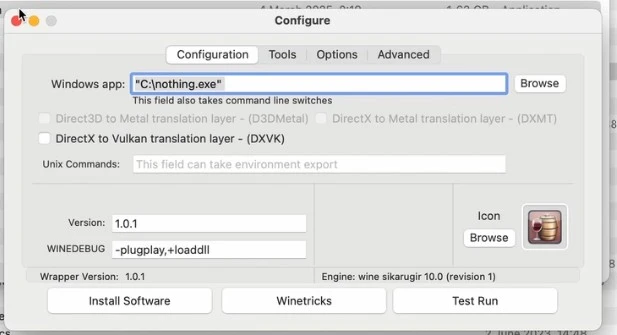sikarugir configure